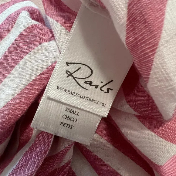 RAILS‎ Val Top in Garnet White Stripe Front Tie - Picture 6 of 9